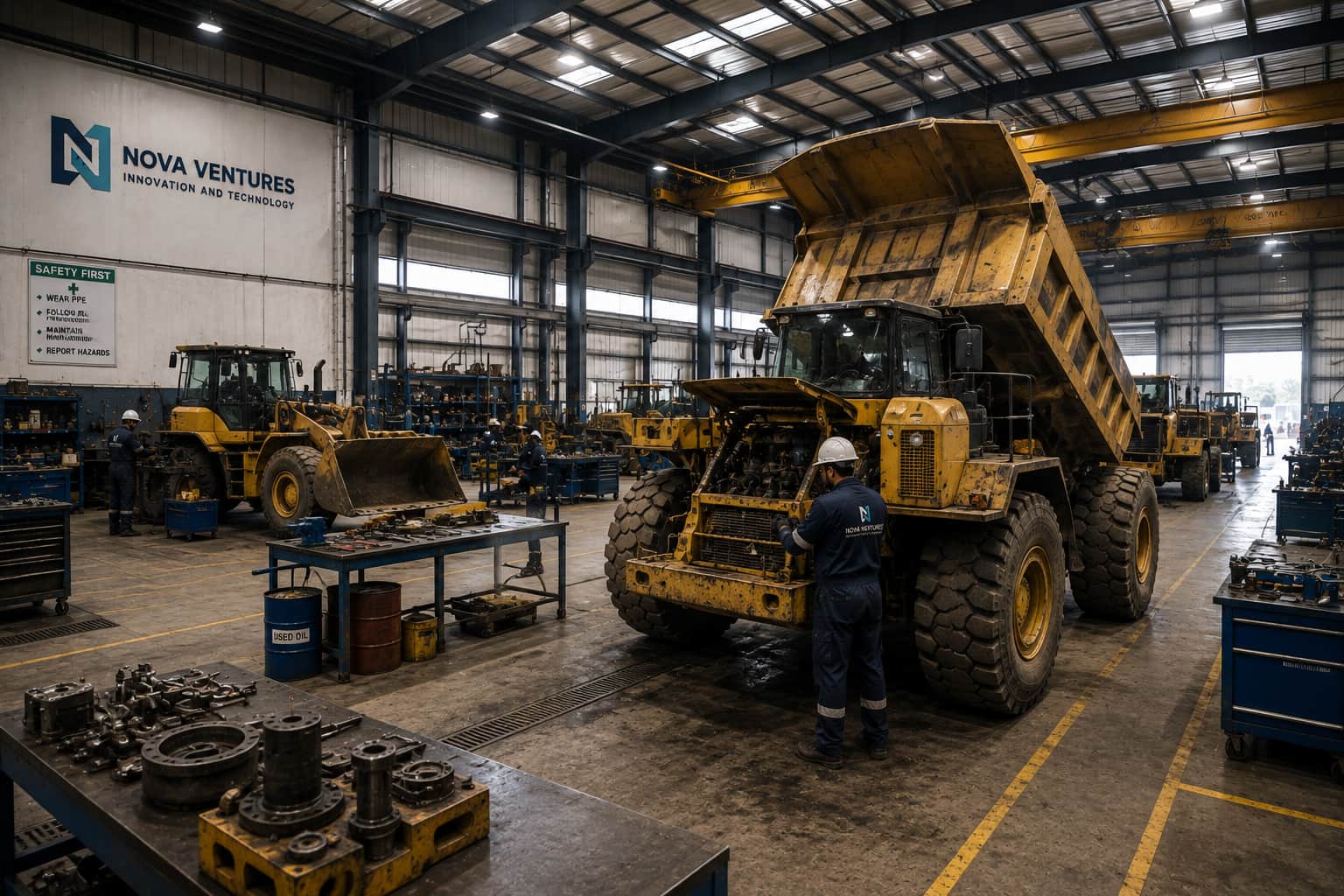 HEMM page , service centre interior